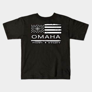 Us Flag Omaha, Omaha City Love Kids T-Shirt